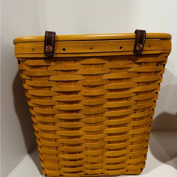 Longaberger Maple Wood Lidded Basket Set New - Picture 12 of 14